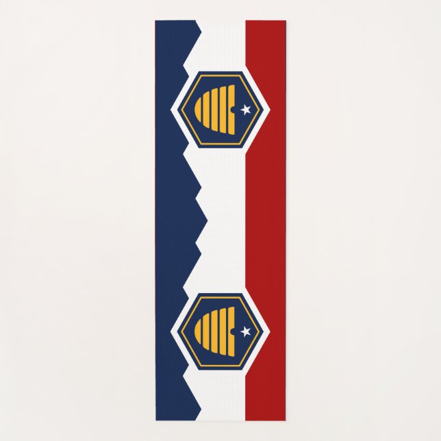 Tapetes de Yoga Patrióticos com a nova bandeira de (Frente)