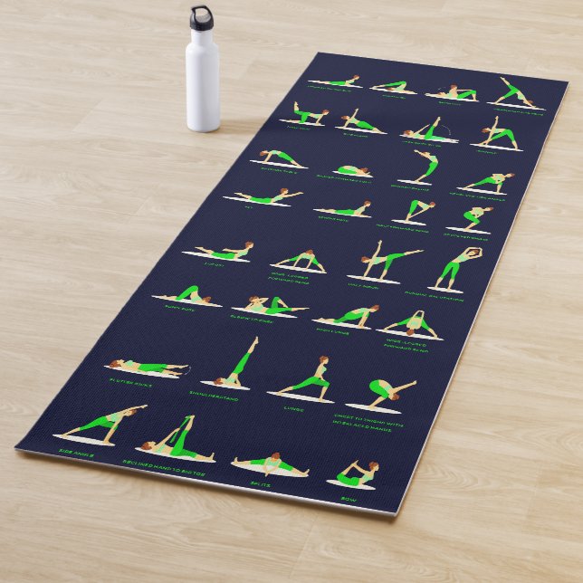 Tapetes de Yoga Personalizados com Poses Impressas (In Situ)