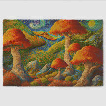 Tapto da esterno con alberi