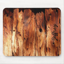 Tapume de madeira resistido falso Mousepad feito