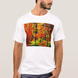 Tarde do outono - t-shirt da arte da pintura