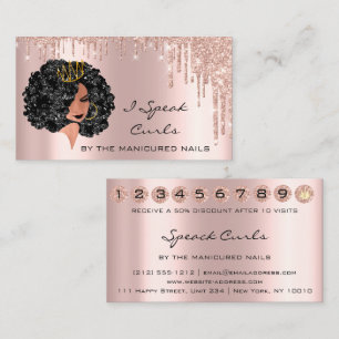 Tarjeta De Visita Cartão De Lealdade 10 princesa