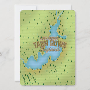 Tarn Hows, distrito dos lagos, mapa de viagem.