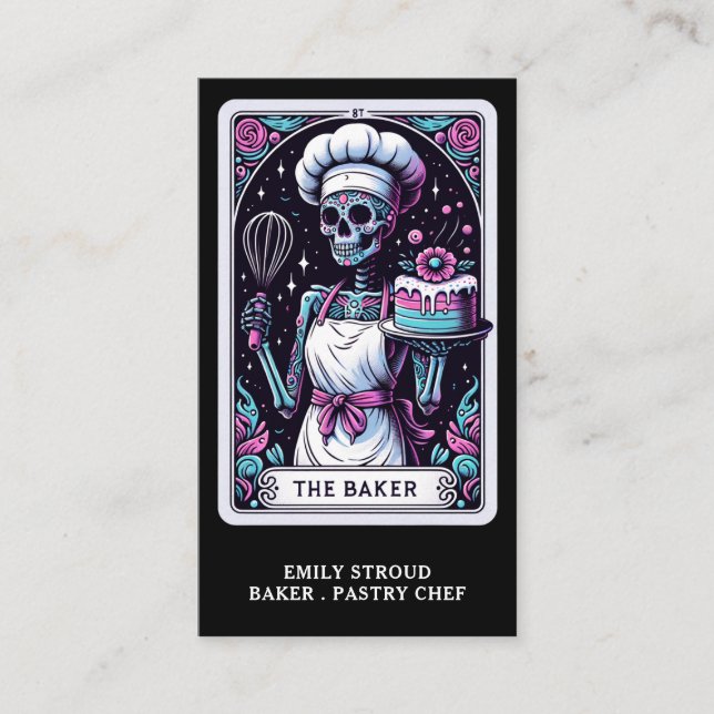 Tarot Baker Cartão de visita (Frente)
