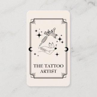 Tarot Card Tattoo Artist Celestial Cartão de visit