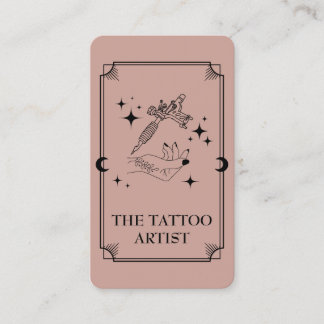 Tarot Card Tattoo Artist Celestial Cartão de visit
