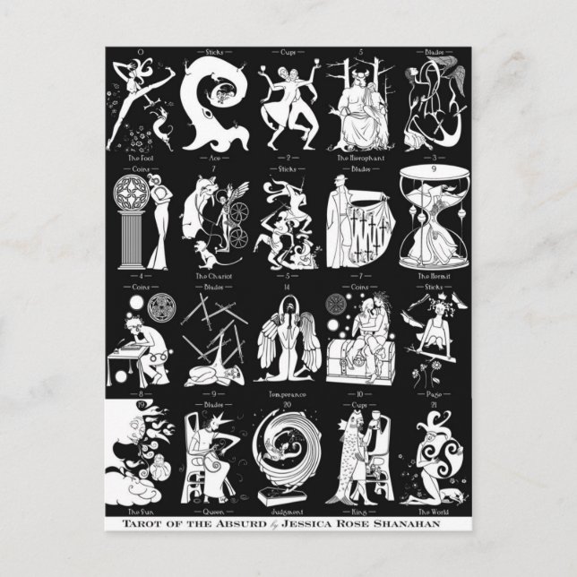 Tarot do Absurdo — Cartão de Posto (Frente)