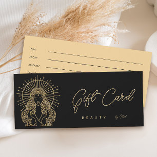 Tarot Makeup Hair Unhas Salon Dourado Black Gift C
