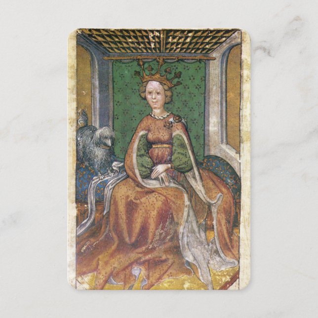 Tarots Anticos/Cartões de Tribunal Alemão/Rainha d (Frente)