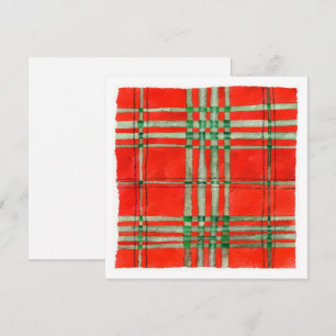 TARTÃ SCOTT VERMELHO Cartão Quadrado Plano de 5,25