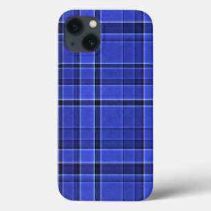 Tartan azul da xadrez