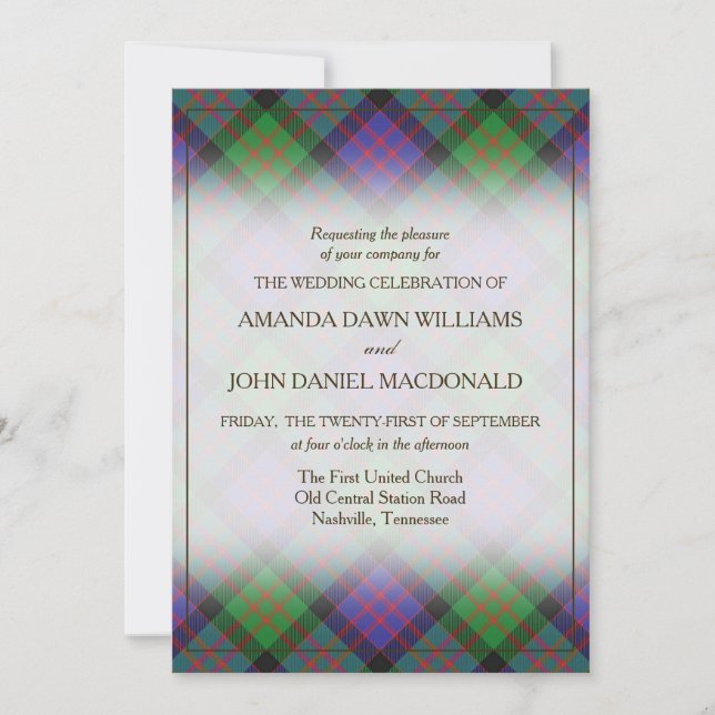 Tartan Beauty Clan MacDonald Xadrez escocesa (Frente)