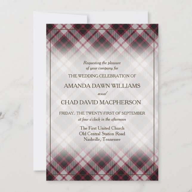 Tartan Beauty Clan MacPherson Xadrez escocesa (Frente)