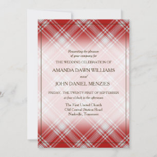 Tartan Beauty Clan Menzies Red Scottish Xadrez