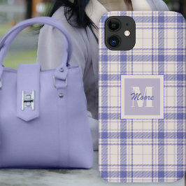 Tartan - e Leve Roxo - Capa de telefone