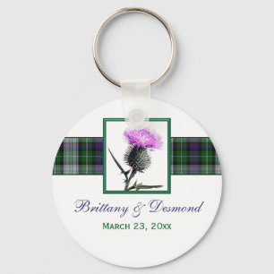 Tartan e Thistle Wedding Favor Chaveiro