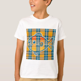 Tartan fish T-shirt