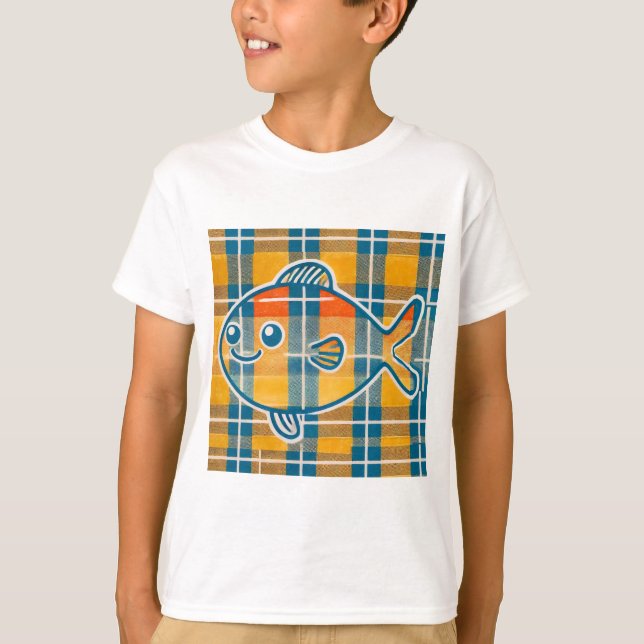 Tartan fish T-shirt (Frente)