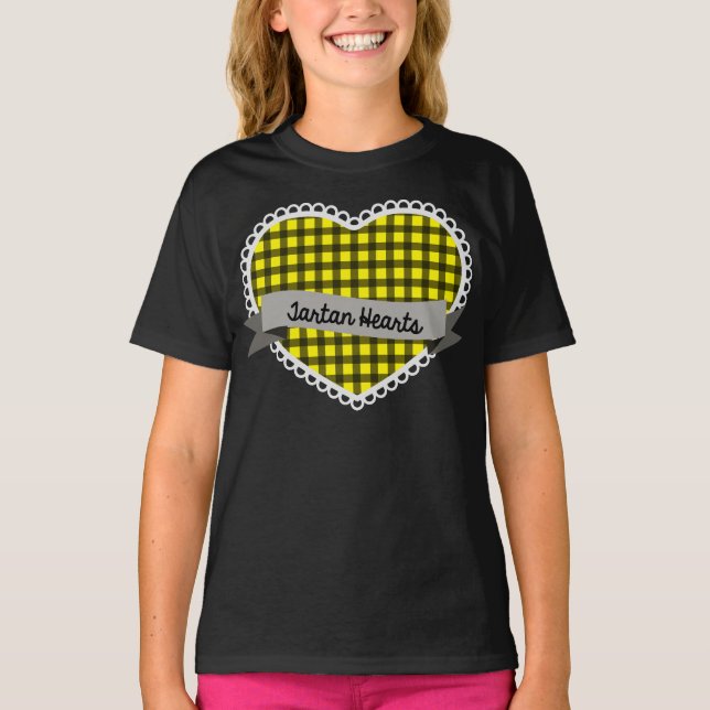 Tartan Hearts Highland Dance Girl top (Frente)
