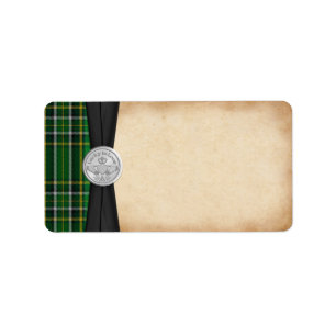 Tartan irlandês Claddagh que Wedding a etiqueta d