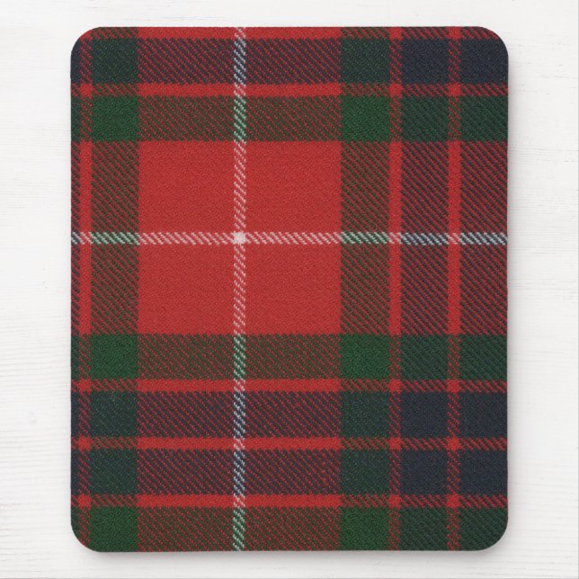 Tartan moderno vermelho Mousepad de Fraser (Frente)