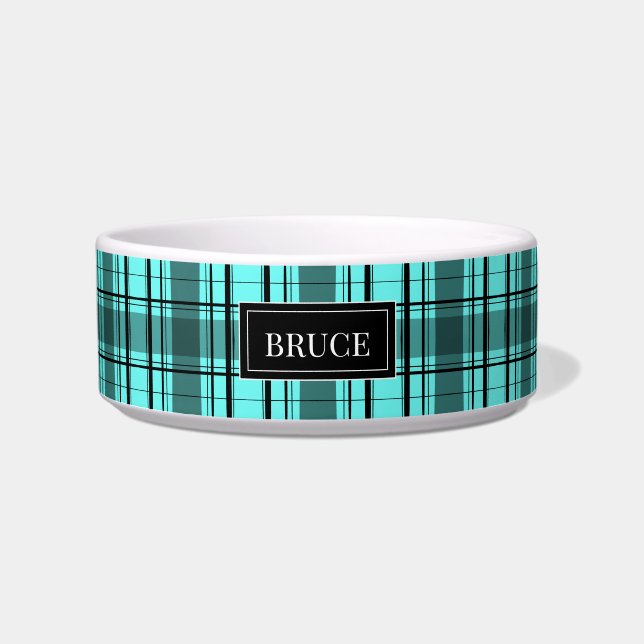 Tartan personalizou uma nova tigela de animais de  (Frente)