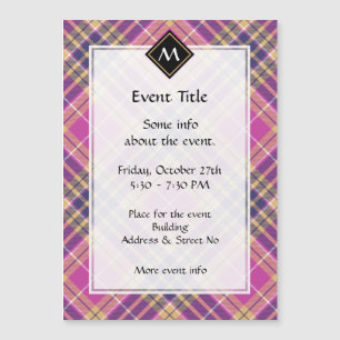 Tartan rosa, Dourado e azul