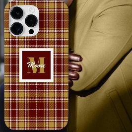 Tartan - Russet Red Off White e Caramel Dourado