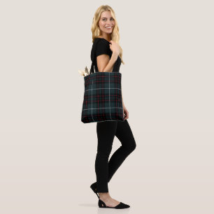 Tartan Tote Bag de faixa branca vermelha