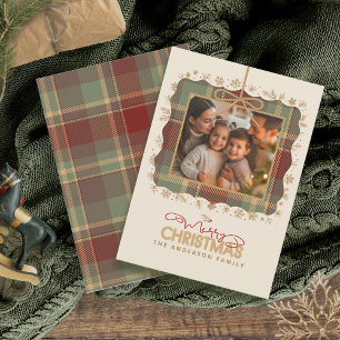 Tartan Trim Natal Um Modelo de Foto ID1141A