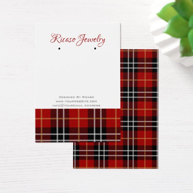 Tartan Xadrez Vermelho Negro Olhando fundo (Mesa)