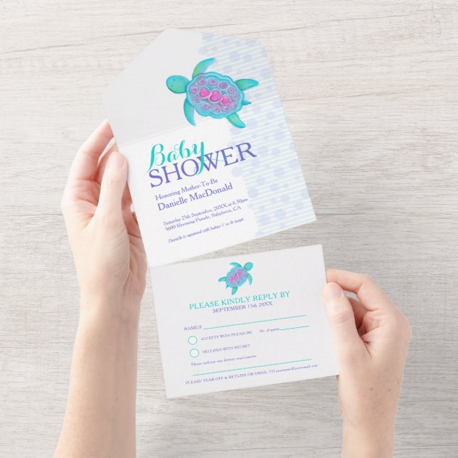 Tartaruga aqua cor-de-água rosa azul (Tearaway)