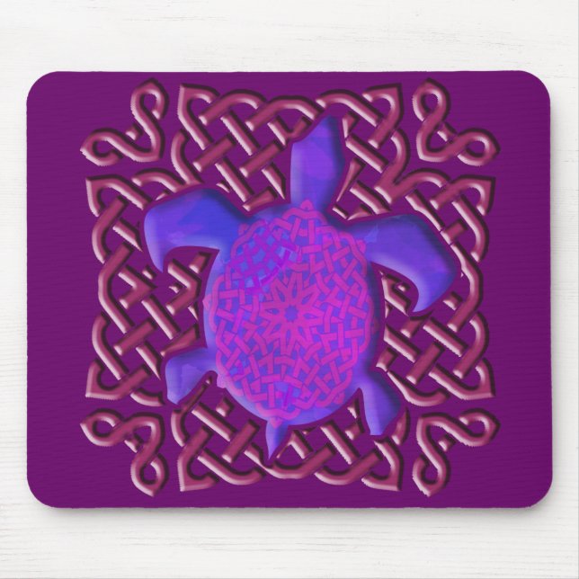 Tartaruga celta do nó Mousepad (roxo) (Frente)