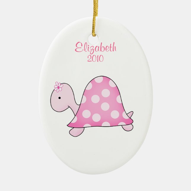TARTARUGA COR-DE-ROSA enfeites de natal conhecidos (Frente)