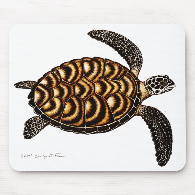 Tartaruga de mar Mousepad de Hawksbill (Frente)