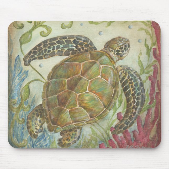 Tartaruga de mar Mousepad de Kate McRostie (Frente)