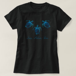 tartaruga-do-mar, T-Shirt digital azul