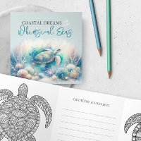 Tartaruga-Do-Mar Tem Um Cartão Bem Colorido