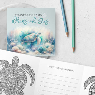 Tartaruga-Do-Mar Tem Um Cartão Bem Colorido