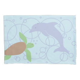 Tartaruga e golfinho de mar