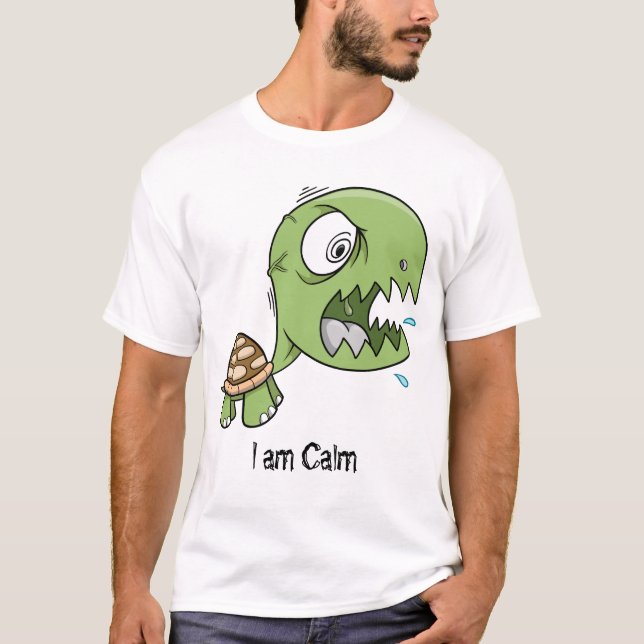 Tartaruga insana louca "eu sou" camisa calma (Frente)