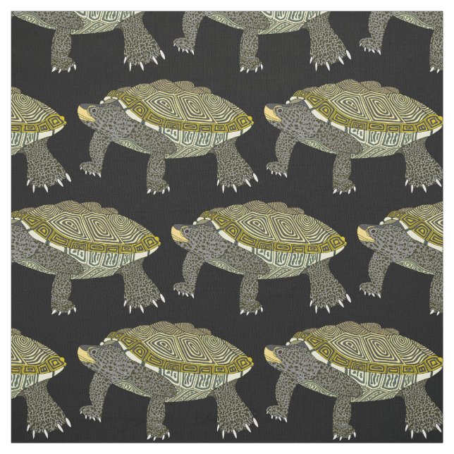Tartaruga (preta) - Tecido de Algodão Pima (Modelo)
