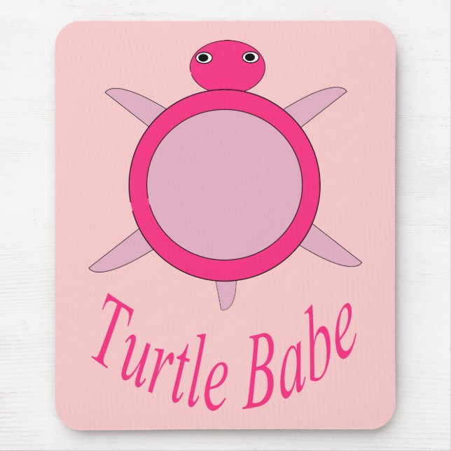 Tartaruga Rosa Fresca, Babe Mousepad (Frente)