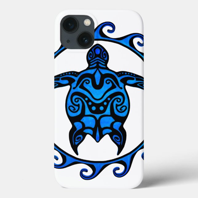 Tartaruga tribal azul Sun (Verso)