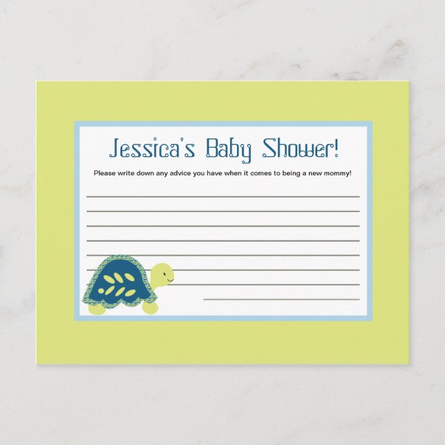 Tartarugas do mar azul com cartão de aviso graváve (Frente)