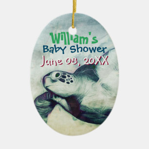 Tartarugas do Mar Verde Voadoras   Ornamento