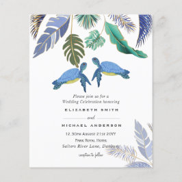 Tartarugas Marinhas Casamento Azul Amarelo