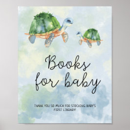 Tartarugas marinhas - Livros para poster de bebê