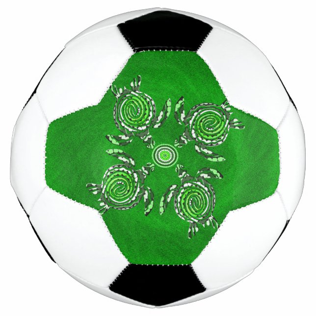 Tartarugas Verdes Arte Dot, Bola De Futebol (Frente)
