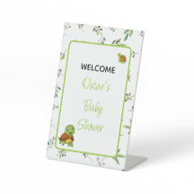 Tartarugas verdes, duas folhas, padrão, vitrine pe